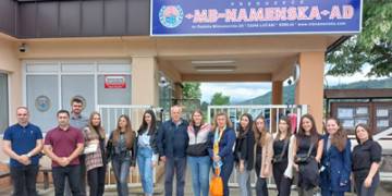 Студенти Криминалистичко-полицијског универзитета у посети предузећу ,,Милан Благојевић - Наменска АД’’ у Лучанима